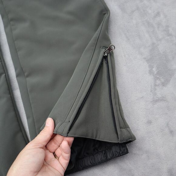 Polar Edge Ski Pants Womens S Gray Fleece Lined Flat Front Mid Rise With Pockets - Picture 15 of 16